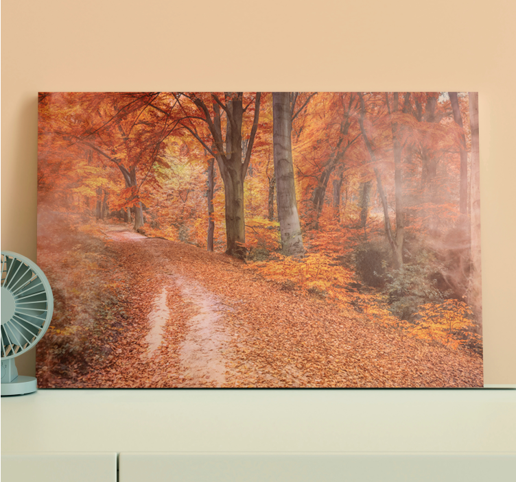 Cuadro paisajes Colores estéticos de otoño y niebla - TenVinilo