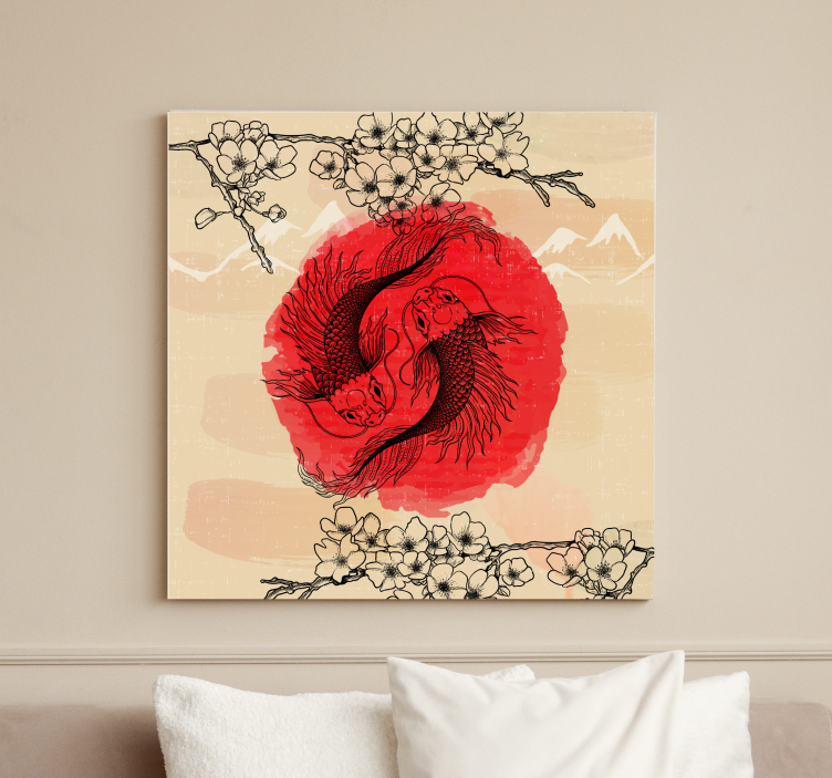 Cuadro peces Peces ying yang - TenVinilo