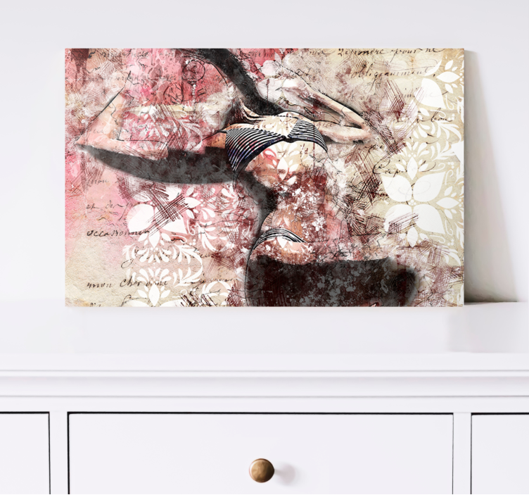 Cuadro de personas silueta de bailarín - TenVinilo