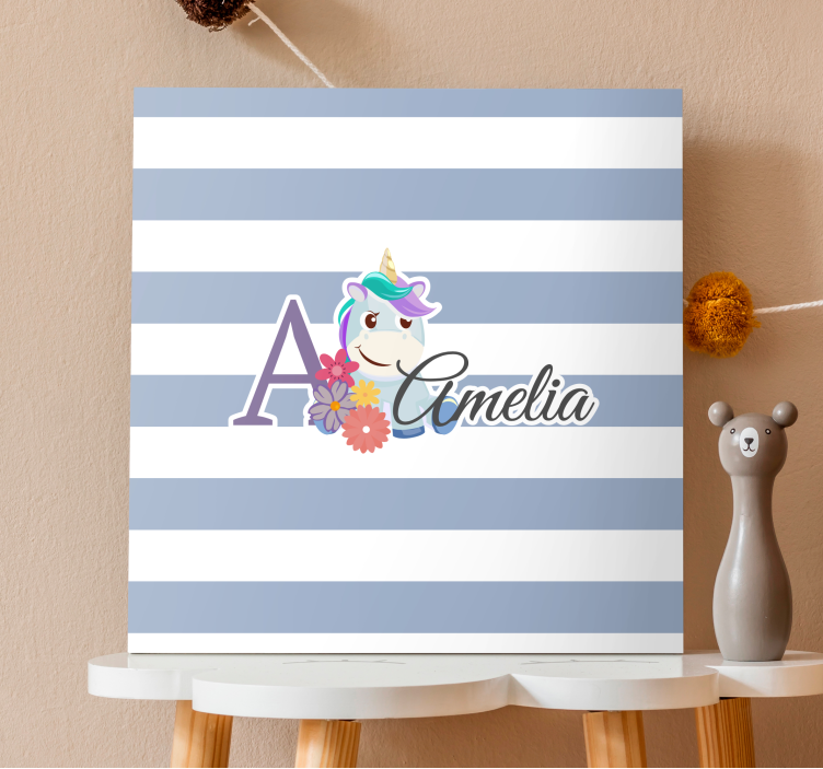 Cuadro de unicornios diseño personalizado - TenVinilo
