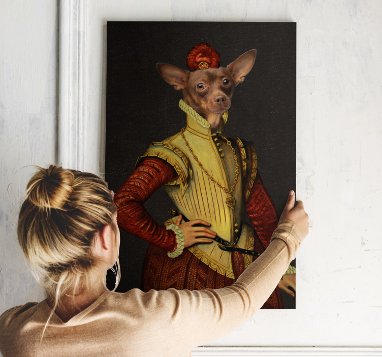 Cuadro decorativo perro aristócrata - TenVinilo