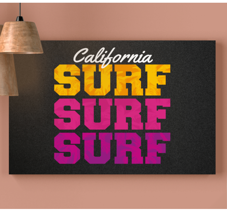 Cuadro deporte estilo surf de california - TenVinilo