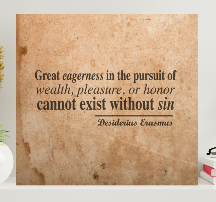 Cuadro frase ansias y riqueza - TenVinilo