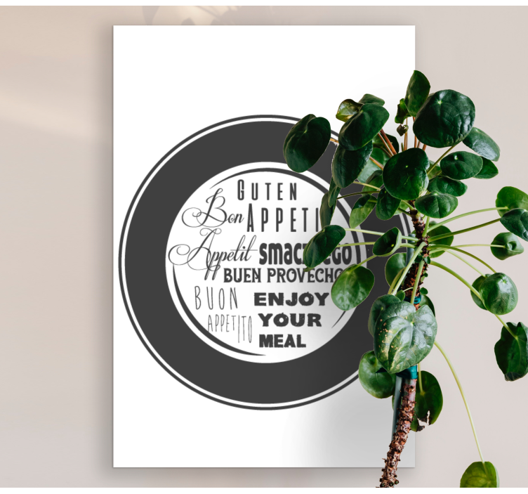 Cuadro frase disfruta tu comida - TenVinilo