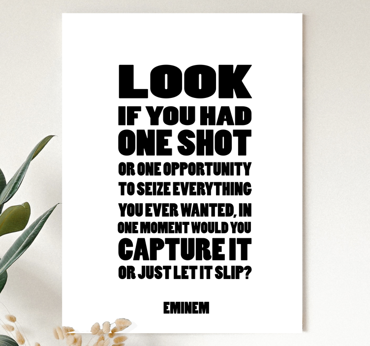 Cuadro musical Letra de la canción de un tiro - TenVinilo