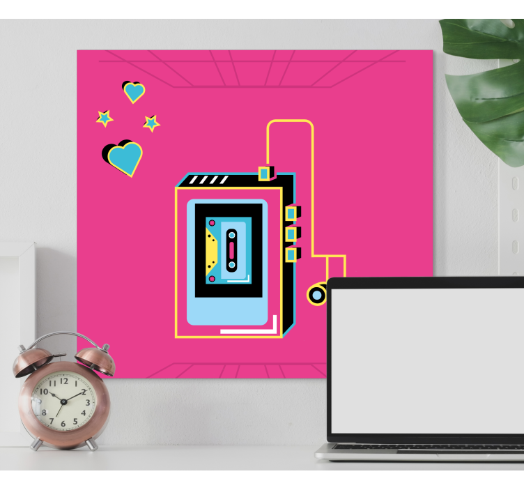 Cuadro musical amor de cassette retro - TenVinilo