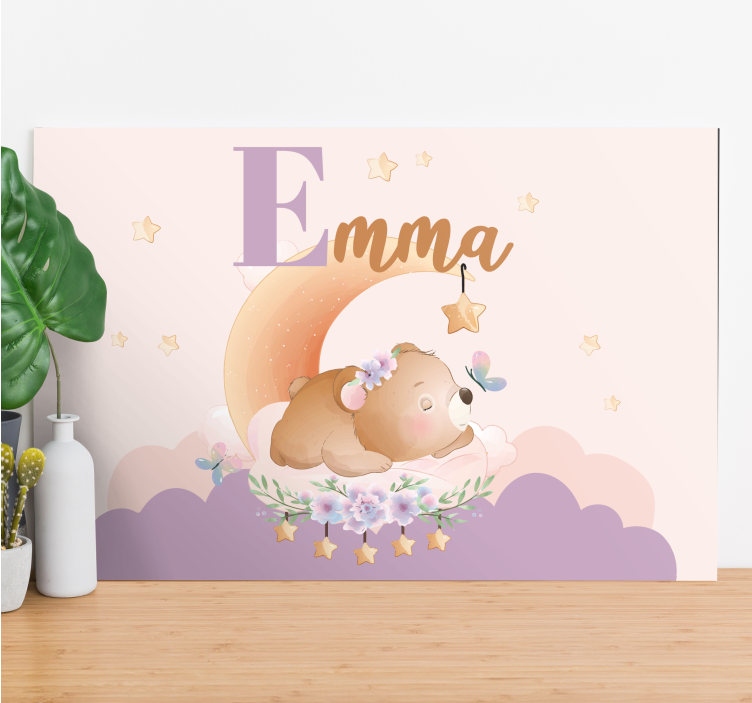 Cuadro para bebés sueños del osito bebé - TenVinilo