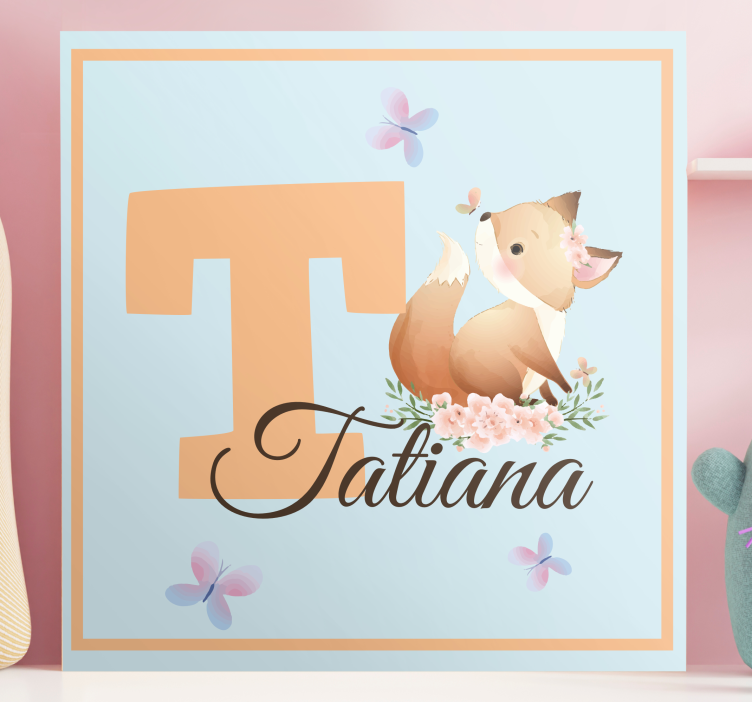 Cuadro para bebés zorro amigable - TenVinilo