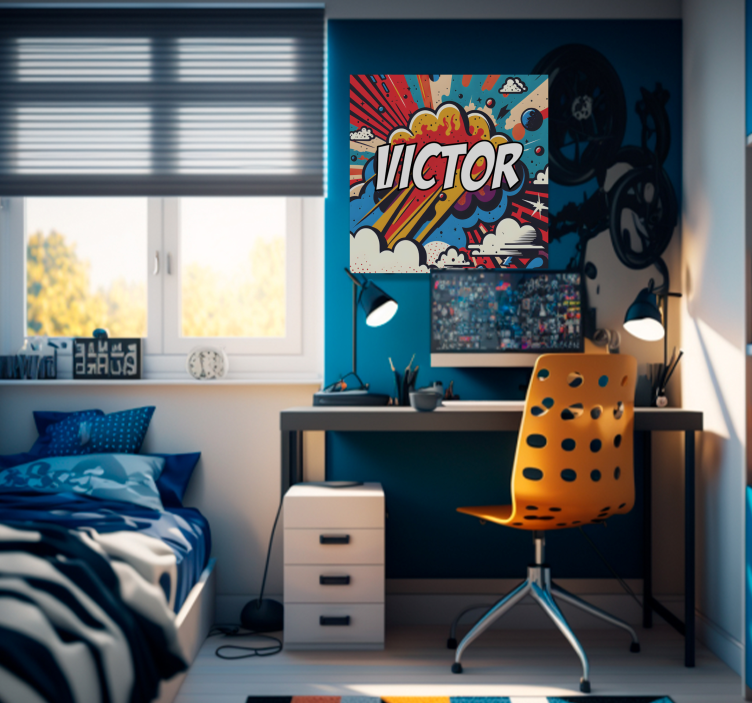 Cuadro personalizable arte Pop con nombre - TenVinilo