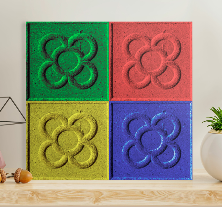 Cuadro salón baldosas Panot Pop art - TenVinilo