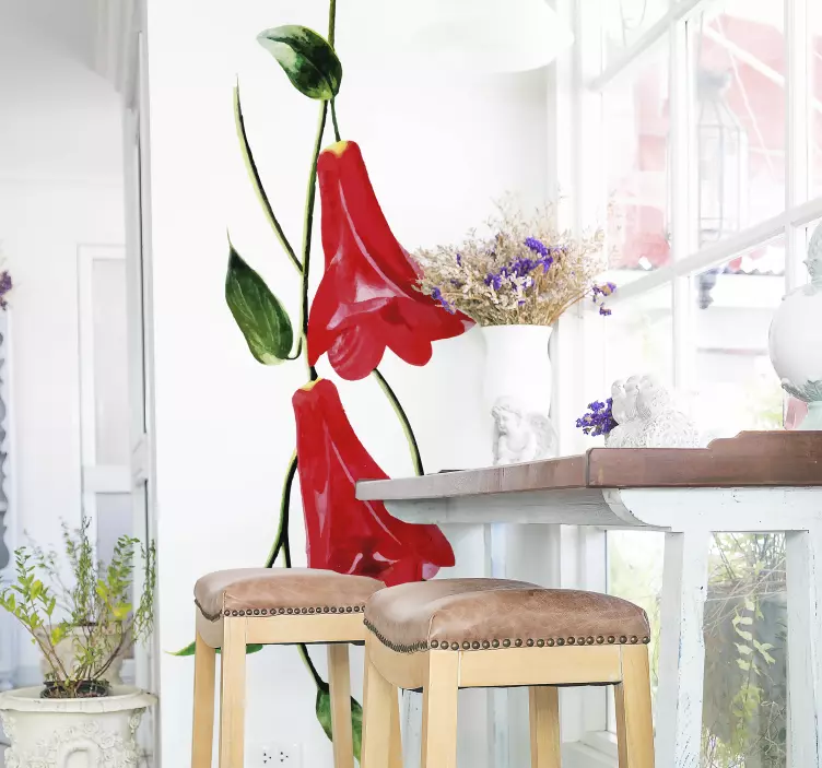 Vinilo pared Copihue chileno - TenVinilo