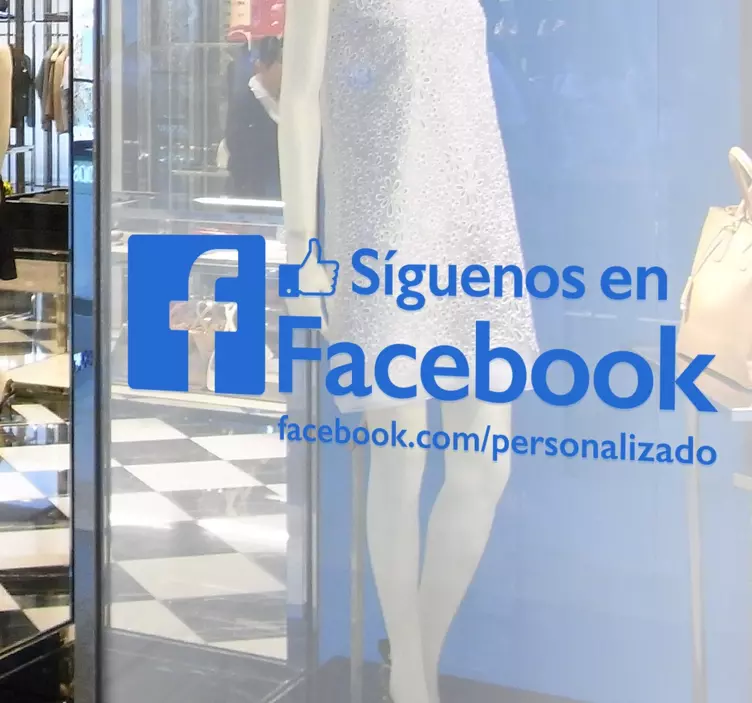 Pegatina negocio facebook - TenVinilo