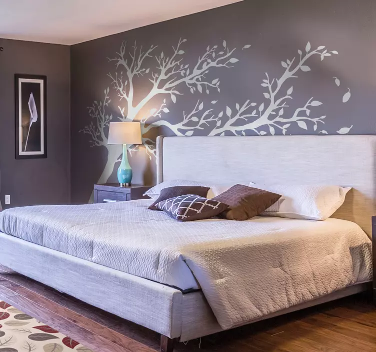 Vinilo contorno árbol ventisca - TenVinilo