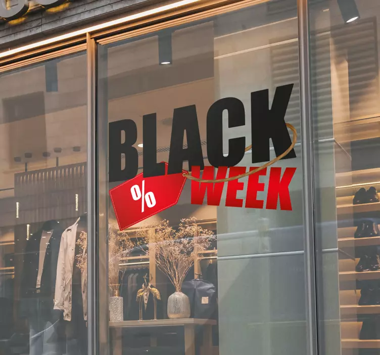 Vinilo Black week etiqueta - TenVinilo