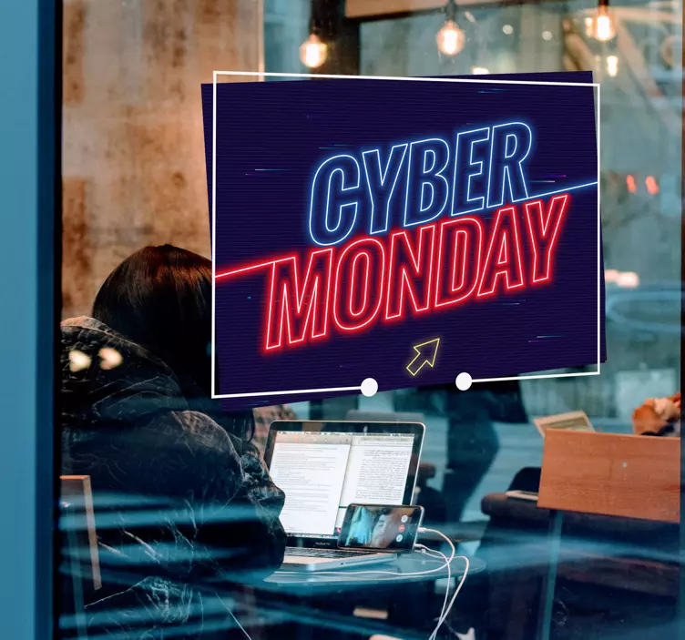 Sticker para escaparate cyber monday - TenVinilo