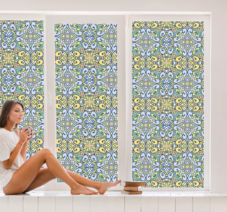 Vinilo para ventana de vitral decorativo - TenVinilo