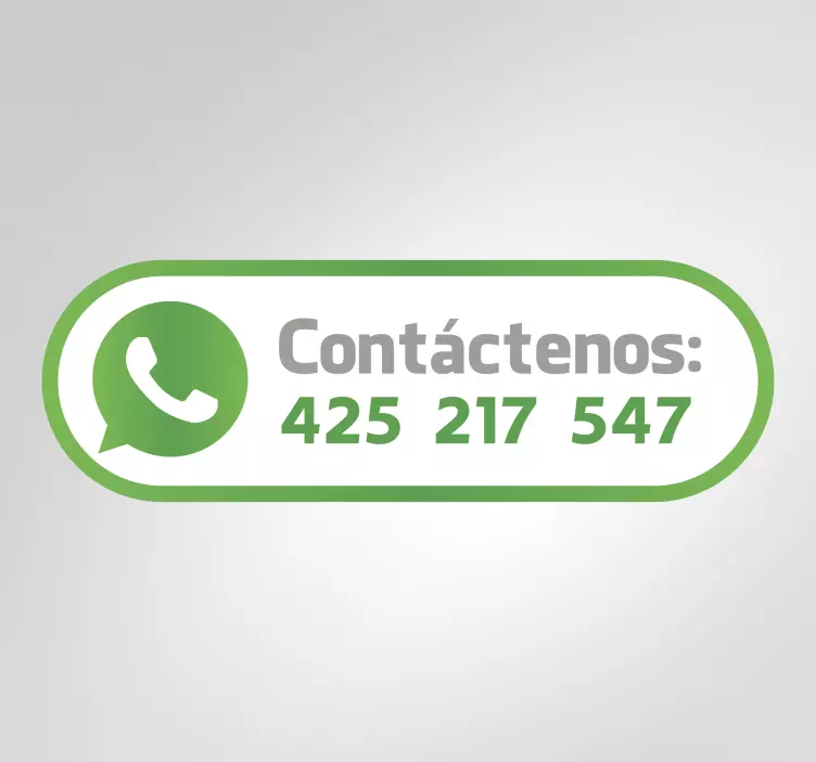 Vinilo escaparate etiqueta tienda whatsapp - TenVinilo