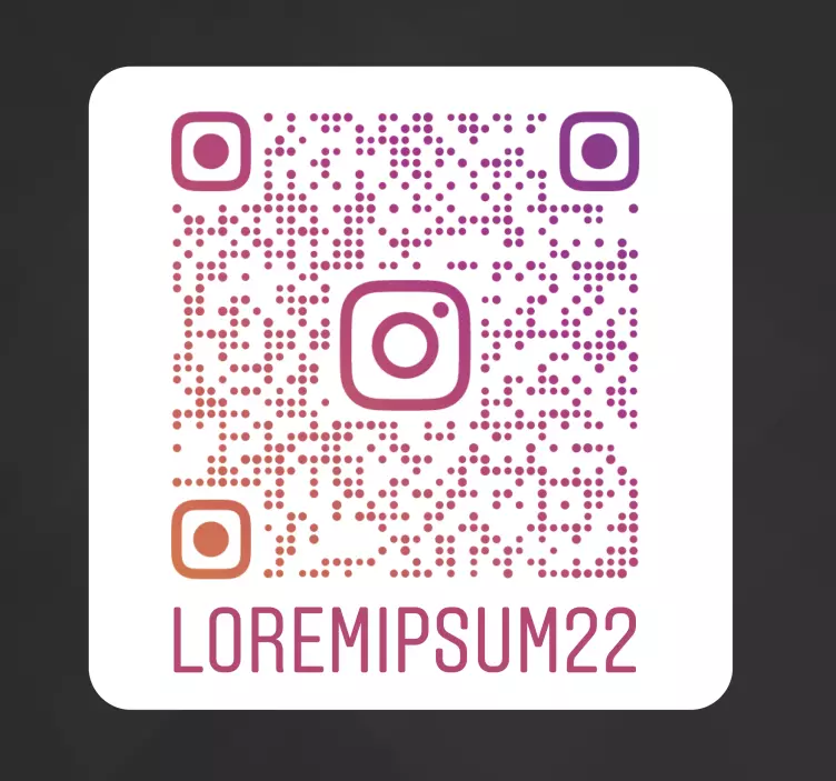 Pegatina Instagram código QR personalizado multicolor - TenVinilo