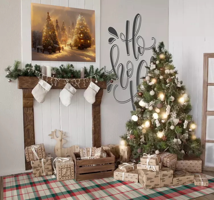 Vinilo pared navideño HoHoHo - TenVinilo