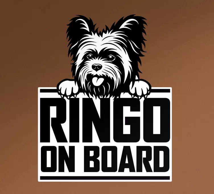 Vinilo para autos señal de perro juguetón - TenVinilo