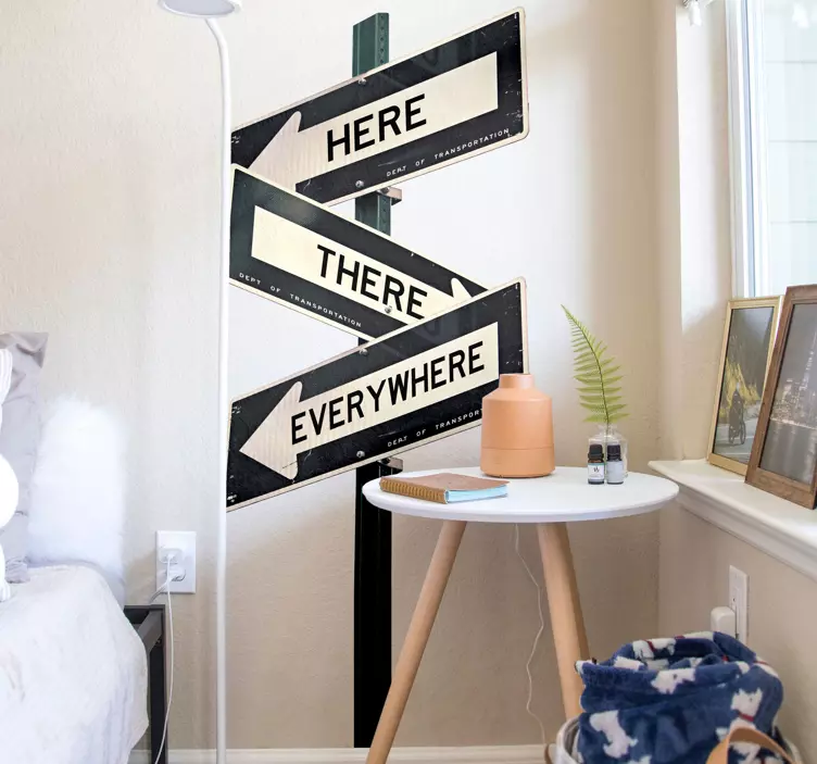 Vinilo decorativo señal de tráfico flechas - TenVinilo