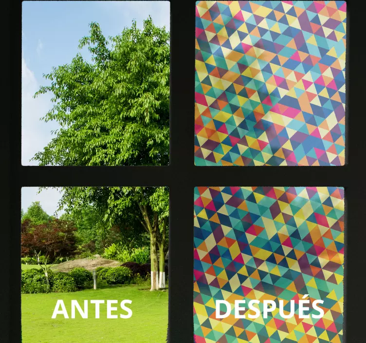 Vinilo para vidrio geométrico translúcido - TenVinilo