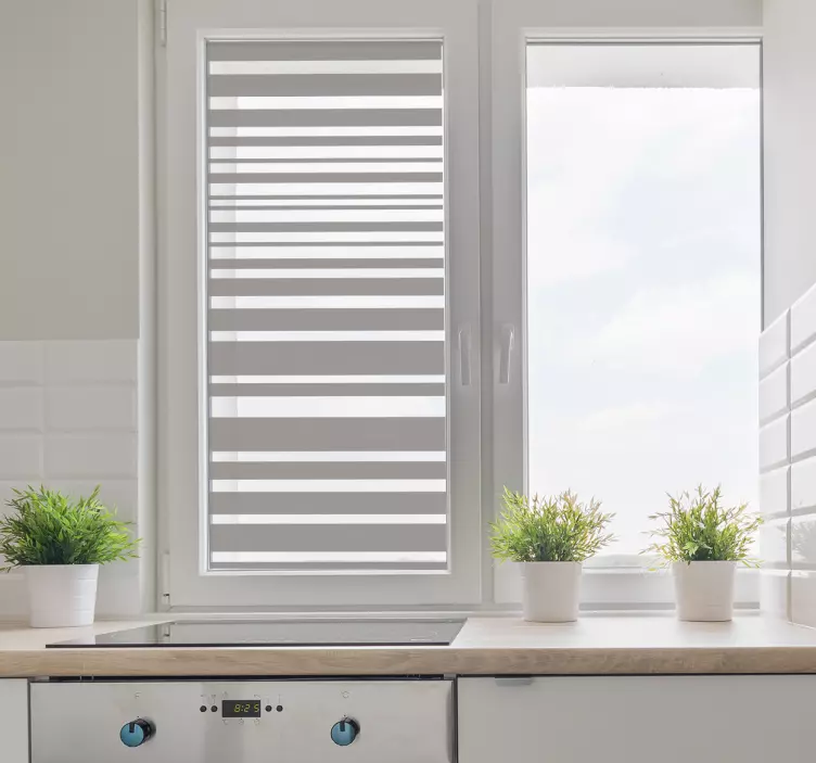 Vinilo para vidrio ventana cocina líneas translucidas - TenVinilo