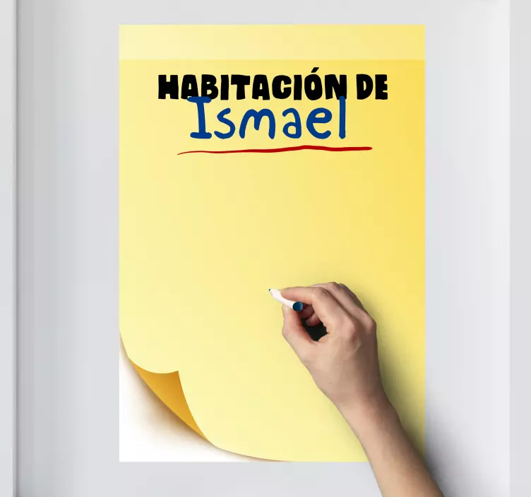 Vinilo para puerta post-it personalizable - TenVinilo