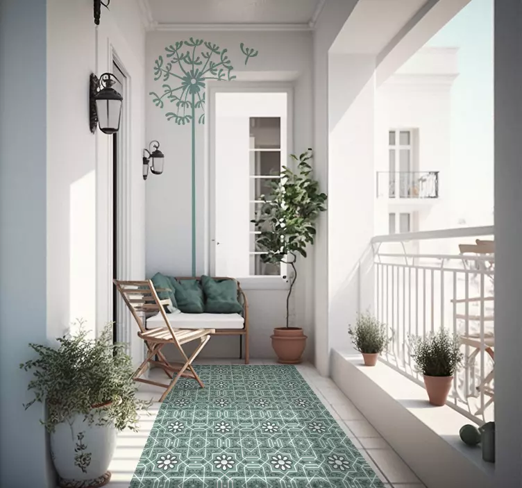 Vinilo pared diente de león minimalista - TenVinilo