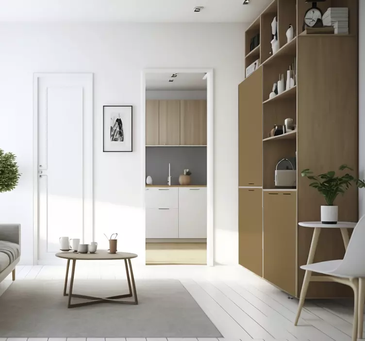 Vinilo para mueble mate marrón beige - TenVinilo