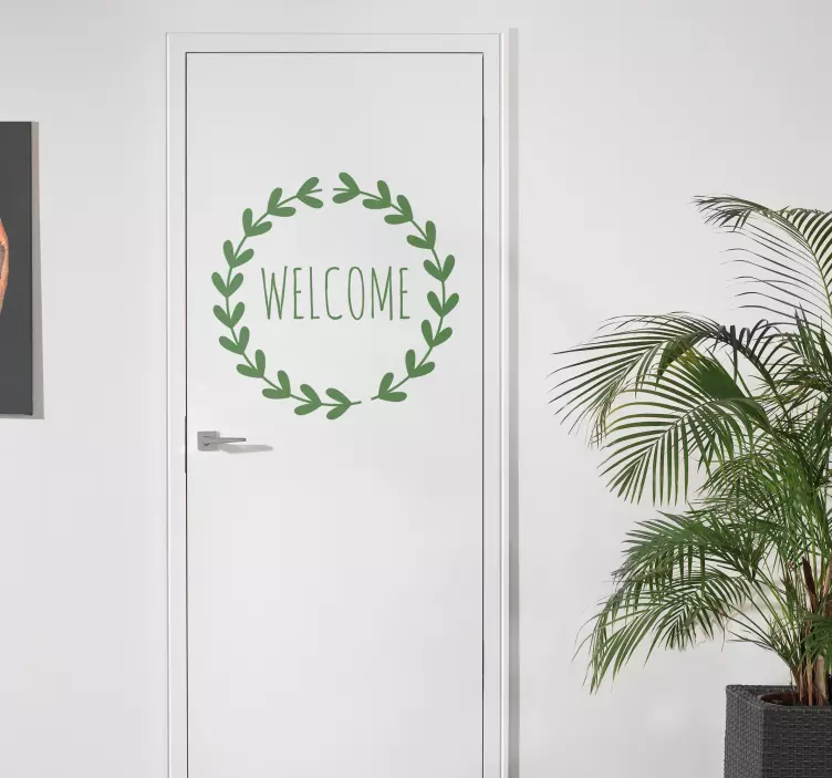 Vinilo para puerta personalizable laurel nombre - TenVinilo