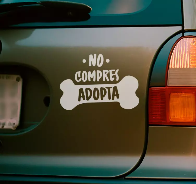 Vinilo mascota no compres, adopta - TenVinilo