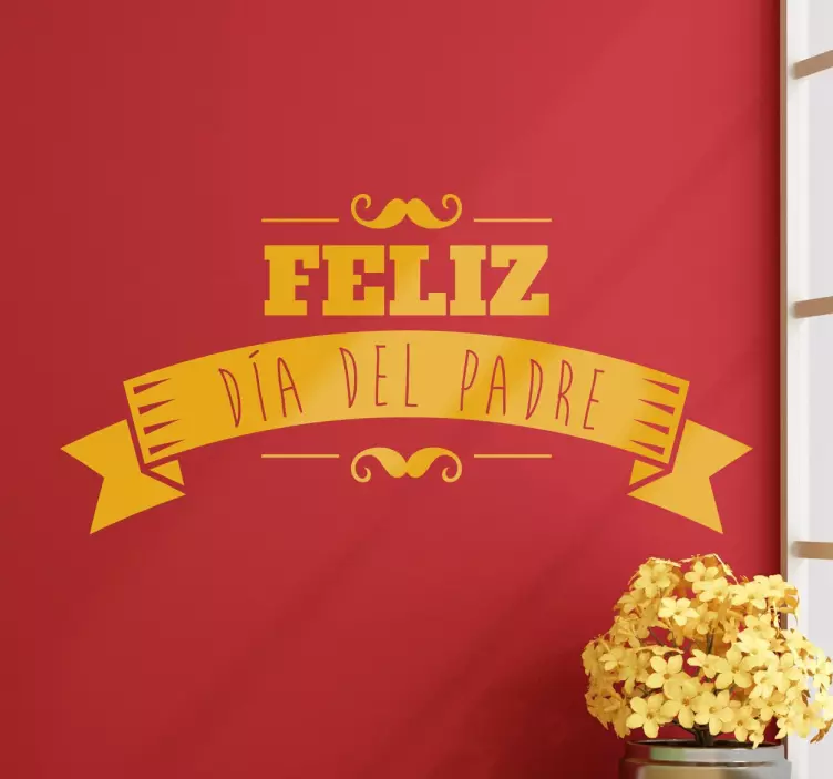 Vinilo escaparate retro feliz día padre - TenVinilo