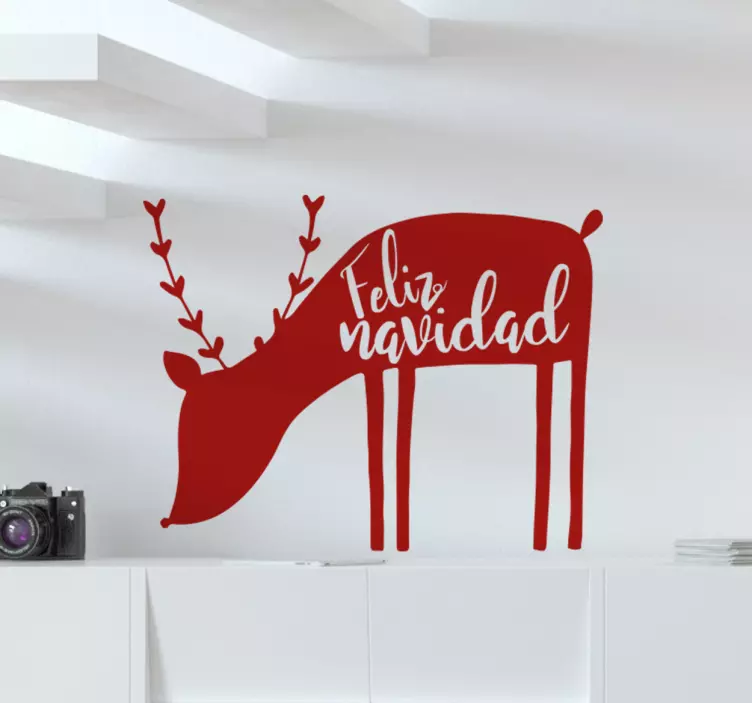 Vinilo Navidad Reno - TenVinilo