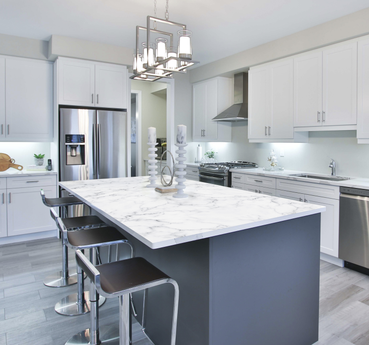 Vinilo para mueble mármol blanco - TenVinilo