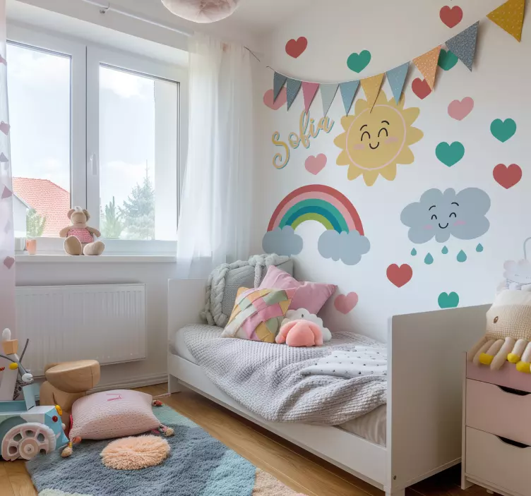 Vinilo ilustración feliz amanecer - TenVinilo