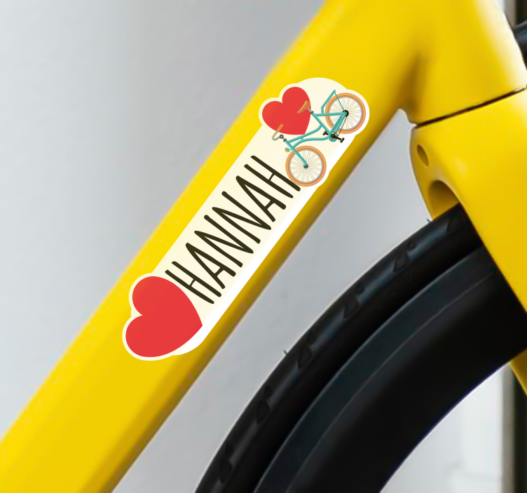 Sticker para bicicletas bicicleta de dos corazones - TenVinilo