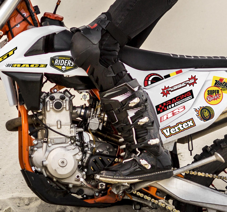 Sticker para motos paquete de bombas individual - TenVinilo