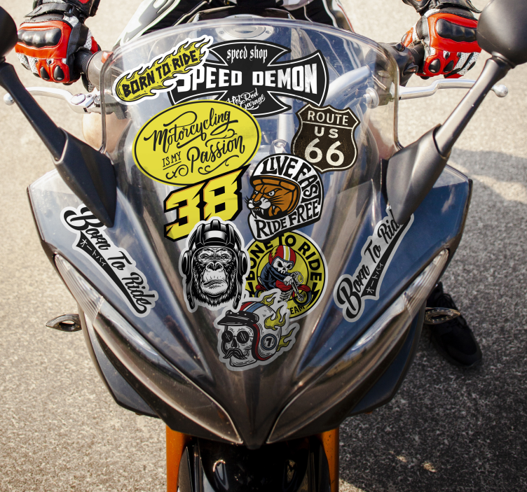 Sticker para motos paquete de bombas original - TenVinilo