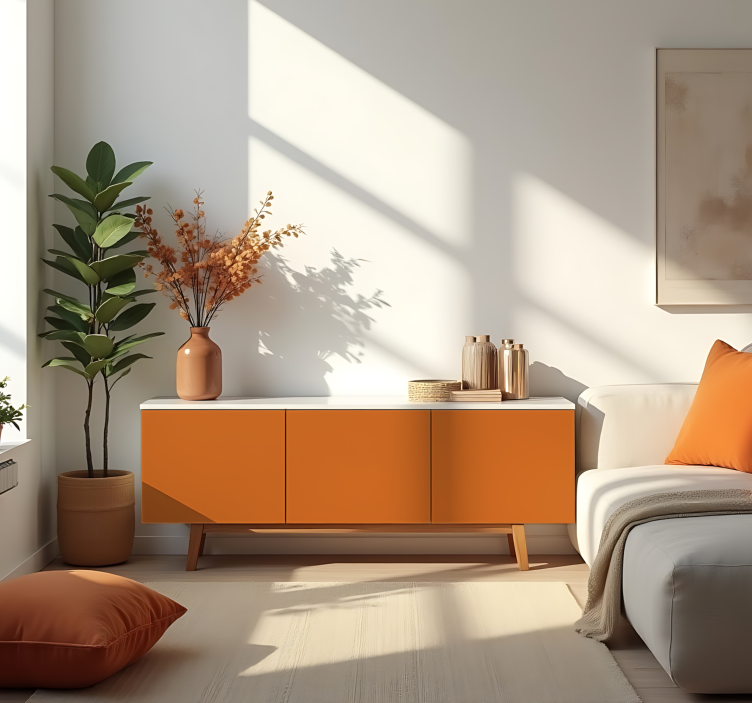 Vinilo adhesivo naranja mate - TenVinilo