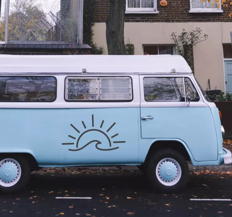 Pegatina caravana ola del Sol - TenVinilo