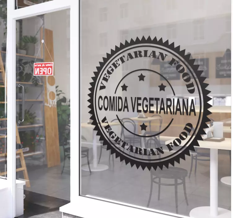Adhesivo decorativo comida vegetariana - TenVinilo