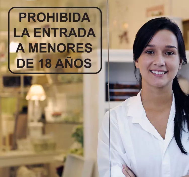 Adhesivo decorativo no se permite la entrada 18 - TenVinilo