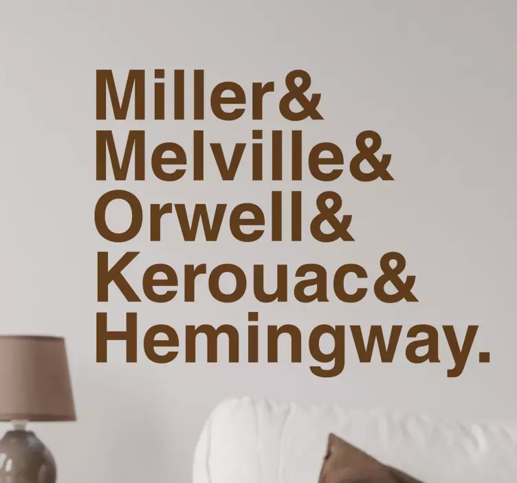 Adhesivo listado de escritores - TenVinilo