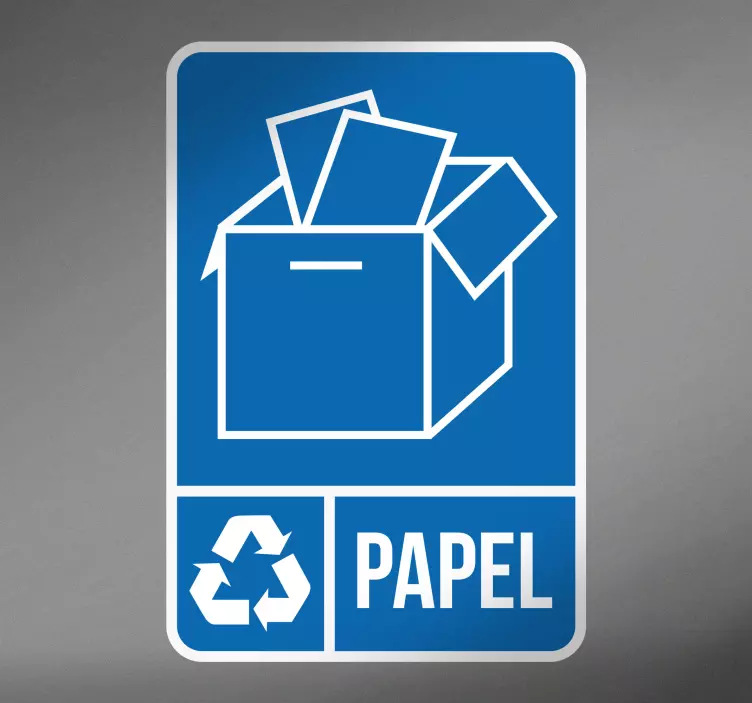 Adhesivos reciclaje papel - TenVinilo