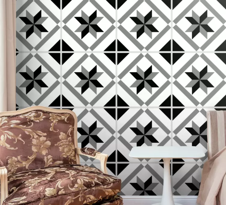 Azulejos adhesivo Baldosas de cemento de diamante - TenVinilo