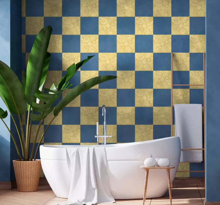 Azulejos adhesivos estilo árabe paisley - TenVinilo