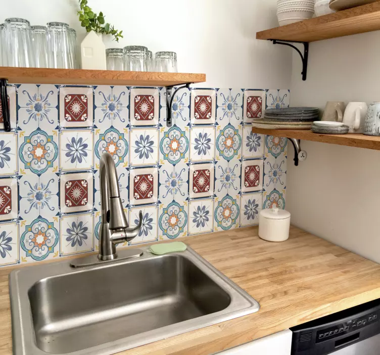 Azulejos adhesivo Hermoso estilo de cemento - TenVinilo