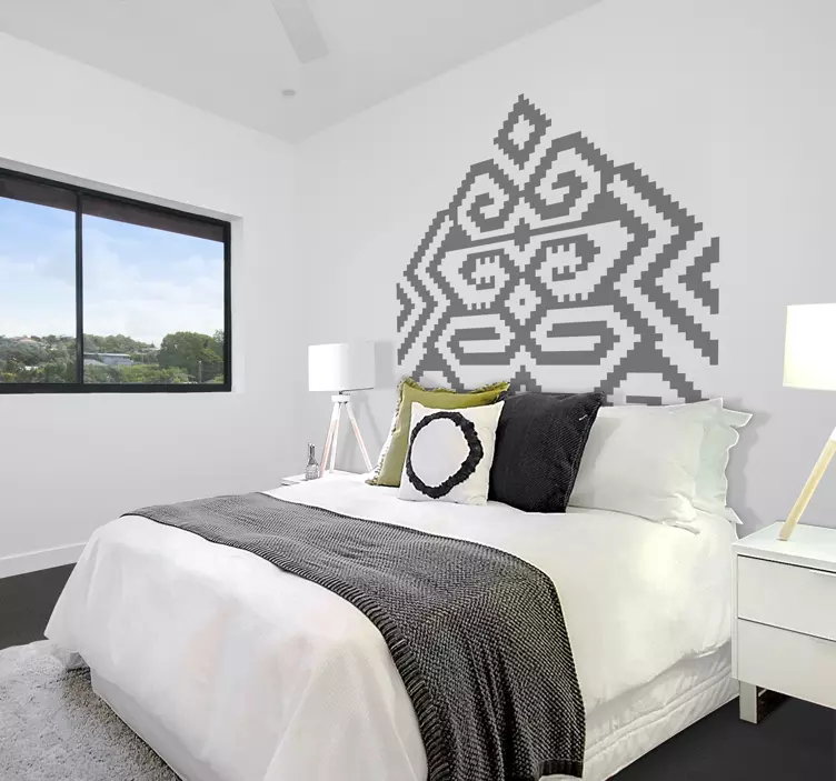 Cabecero de vinilo laberinto mapuche - TenVinilo