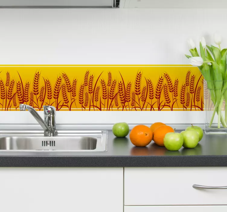 Cenefa decorativa campo de trigo - TenVinilo